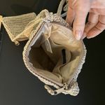Crochet Mini Crossbody Bag With Coin Purse Vintage Excellent Condition Tan Photo 1