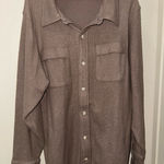 PINK - Victoria's Secret  Brown Button Down Shirt Photo 0