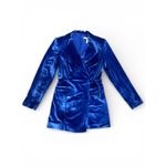 Hutch Velvet Blazer Romper Jacket Blue Size 4 New Photo 3