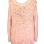 eyelash boat neck, super soft Cozy Pink Sweater by Rhapsody large loop Photo 6