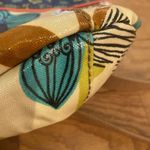 Fossil  Key-Per Crossbody Bag Purse Coated Canvas BlueTeal Brown Lime Brown Cream Photo 4