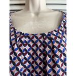 Talbots fall color print knit top 2X 3/4 sleeve 92 nylon 8 spandex scoop neck Photo 1