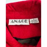 Anage Christmas Holiday Vintage Button Up Blazer Jacket Small Red Photo 4