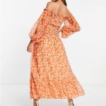 ASOS  Floral Long Sleeve Smocked Dress - Off shoulder Photo 7
