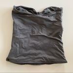 Old Navy Ruched Grey Strapless Swim Top Size XS Photo 4