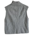 Abercrombie & Fitch  Knit Sweater Vest Mock Neck Sleeveless S Gray Preppy Photo 1