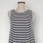 Sonnet James A Play Dress Black‎ White Striped Sleeveless Swing Dress Small New Black Photo 2