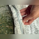 Vintage 50/60s handmade sleeveless lace sheath formal dress, size XS Blue Photo 4