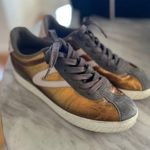Tretorn  Callie Olive Green & Pink Bronze Iridescent Sneaker Photo 0