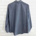 J. Jill Tuxedo Pleat Chambray Button Down tunic shirt blouse size Medium Blue Photo 1