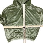 NWT Araminta James Women's XS Cropped Velour Hoodie Khaki Green Casual Photo 10