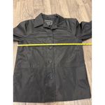 Carte Womens Black Lightweight Trench Coat Jacket Size L Button Front Pockets Size L Photo 4