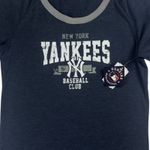 Campus Lifestyle MLB New York Yankees Women's Heather Blue Bi-Blend Ringer T-Shirt, XS Photo 1