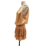 Current Air Los Angeles The Wyland Dress Smocked Mini Orange Floral Size Small Photo 8