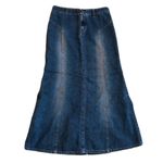 Vintage Squeeze Stephen Hardy acid wash denim skirt size 7 Blue Photo 10