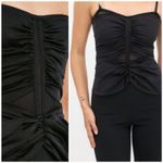 JONATHAN SIMKHAI Ruched Strapless Jumpsuit Size 4 Black Minimalist Formal Photo 6