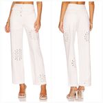 Tularosa Valentina Embroidered Pants in White Photo 1