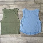 EXPRESS Tops - Light Blue and Olive Green Photo 1