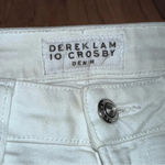 Derek Lam  10 CROSBY Mila Patchwork Girlfriend Mid Rise White Denim Jeans sz 25 Photo 1