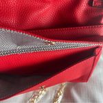 Isabelle Vegan Red Leather Gold Chain Handbag Bag Shoulder Crossbody NWT Photo 4