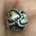 Pandora 2 Sterling Silver Hearts Charm Photo 5