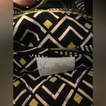 Vera Bradley Large Tote Bag Green and Black Paisley Photo 4