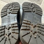 Chelsea and Violet Women Combat Boots 8M Leather Biker Buckles Studs Black Photo 6