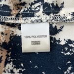 Van Heusen Flowy Cream Black and Tan Brushstroke V-Neck Tunic, Size L Photo 7