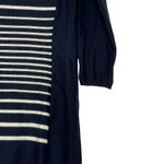 Ann Taylor Womens Sweater Dress Size Medium Navy Blue 3/4 Sleeve Wool Blend Photo 2