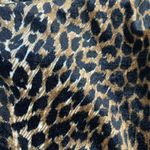 VTG Y2K Size S Midi Dress Rendezvous Cheetah Leopard Fuzzy Sleeveless Mock Neck Brown Photo 4