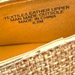 Talbots Like New Izzy Linen / Leather Espadrille Flats Tan Gold Size 6.5 Photo 8