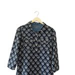 Vineyard Vines Dress Womens Navy White Sankaty Jersey Flip Cuff Shirt SZ S #2526 Photo 1