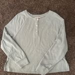 Victoria's Secret  Mint Green Waffle Knit Top Photo 0