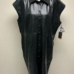 Halogen Women’s  Black Croc Embossed Button Down Size 22/24 NWT Photo 7
