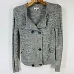 Caslon Lt Gray Button Front Cardigan Sweater Small Photo 0