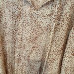 Vera Wang Simply Vera  White And Orange Pleated‎ Blouse Size Medium Photo 2