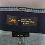 Regular Fit Mid-Rise Straight Leg Jeans Size 6 Short Lee Button-Fly Denim Photo 5