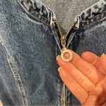 Gloria Vanderbilt Cute vintage 80s-90s denim zip front mini jumper pockets  Photo 4