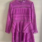 Endless Rose NWT Fuchsia Lace Peplum Mini Dress L Cocktail Wedding Photo 3