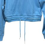 Zyia  NWT Blue Uppercut Crop Hoodie size Medium Photo 4