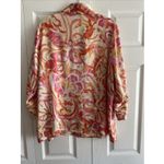 Milano Woman 2X Silky Satin Button Front top Pink Size XXL Photo 7