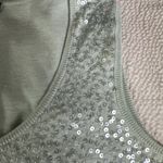 Talbots Light Blue Sequined Sleeveless Top Sz XS Silk Blend Photo 1