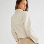 Free People  Rumors Cream Denim Jacket medium Photo 2