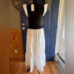 By The River Black & White Vest Maxi Dress with decorative sleeves Size M NWT Size M Photo 3