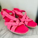 Cole Haan Cole Haan Crystal Wedge Leather Espadrille Strap Sandal, Pink, Size 9, NWOB Photo 7