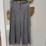 Maeve Anthropologie  Plaid Womens Wide Legged Cropped Black Grey Plaid Pants XS Photo 1