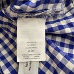 J.Crew  blue gingham plaid off the shoulder blouse sz 4 Photo 4