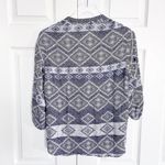 Fifteen Twenty Blue and White Ikat Blouse Photo 6