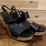 Timberland  Size 9.5 Women’s Tilden Platform Black Leather Wedge Sandals Photo 0