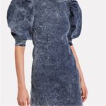Ganni denim puff sleeve dress Photo 2